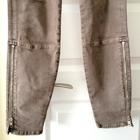 J BRAND Brown Skinny Jeans Wash Zip Detail / Size 27 - Picture 9 of 10